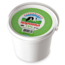 Сметанный продукт 15% 5кг ведро Альпийс Коровка