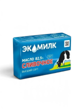 Масло 82,5% Экомилк 330гр 1/8шт сливочное