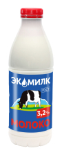 Молоко 3,2% 900 мл ПЭТ (6 шт) Экомилк