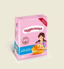 Маргарин 55% 180 гр универсальный Чудесница фольга 1/24шт