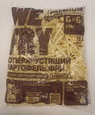 Картофель фри 6х6 с панировкой 2,5кг 1/5шт CRUSH PREMIUM Ви Фрай DS02 )
