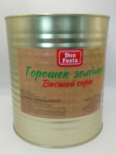 Горошек зеленый в/с ж/б 2950гр (1770гр) 1/4шт Don Festa РФ