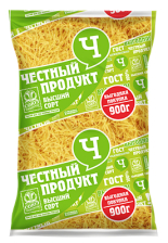 Вермишель тонкая кат В в/с Честный Продукт 400гр