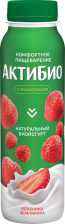 АктиБио питьевая 260гр 1/9шт Клубника Земляника 1,5%