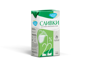 Сливки ТБА 22% ультрапастеризованные 1л 1/12шт Чудское озеро