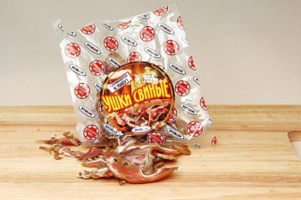 Ушки свиные в/к в/у 100гр 1/30шт Рузком