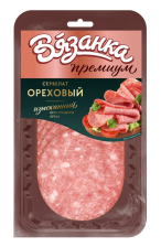 Сервелат Ореховый Вязанка п/к в/у нарезка 90гр 1/10шт Стародворье )