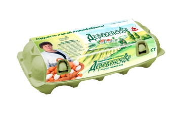 Яйцо С1 ДЕРЕВЕНСКОЕ фас 10шт РОСКАР