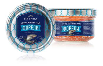 Икра зернистая лососевая форели сол ст/б 170гр 1/6шт ПУТИНА