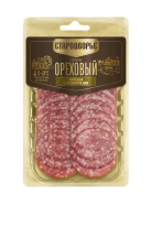 Сервелат Ореховый с/к в/у нарезка 70гр Стародворье