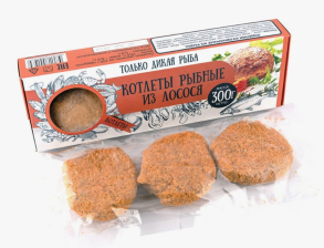 Котлеты рыбные из Лосося в панировке 300гр