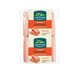 Сосиски Датские п/а ~1,3кг Зареченские продукты Стародворье