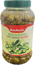 Перец халапеньо нарез острый 3100гр (1560гр) 1/6шт Don Festa Египет