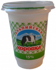 Альпийская коровка с зам молоч жира 15% 400гр (6шт)