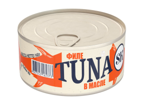 Тунец филе в масле ж/б 140гр (98гр) 1/24шт SK TUNA КИТАЙ