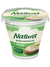 Сыр с зеленью 55% МЯГКИЙ 150гр 1/12шт Арла Натура Сербия