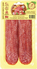Салями Зернистая с/к в/у нарезка 100гр Иней