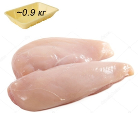 Филе грудки кур ОХЛ подложка  КЦ ~0,8/7 кг+