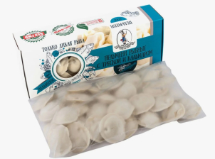 Пельмени рыбные из трески и кальмара 400гр