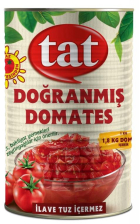 Томаты резаные очищенные в т/с ж/б 4050гр (2460гр) 1/6шт ТАТ Турция