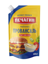Майонез Провансаль 67% д/пак 400мл 1/25шт Печагин РФ
