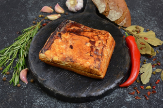 Шпик копченый в/у ~0,6кг 1/9шт Кубань Щедрая