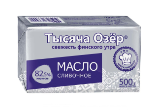 Масло сливочное для кулинарии 82,5% 500гр Тысяча озер