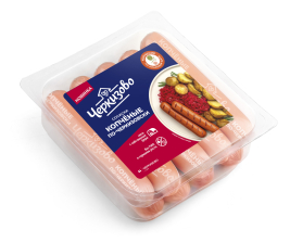 Сосиски Копченые по-Черкизовски з/а лоток 400гр Черкизово