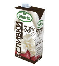 Сливки ТБА ультрапастеризованные 33% 1л Элакто