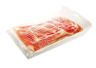 Бекон с/к зам в/у нарезка 500гр 1/10шт МПЗ МЯСНИЦКИЙ РЯД