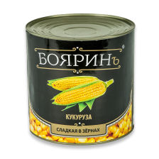 Кукуруза сладкая консерв. ж/б 2650мл (св 2125гр) 1/6шт Боярин Китай