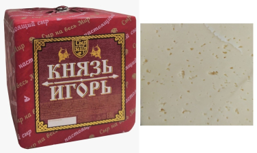 Князь Игорь сыр полутвердый со вкусом топленого молока 50% ~2.2кг Новопокро