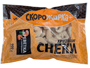 Креветка в панировке очищ Скорожарка  уп 0,9/3,6кг+