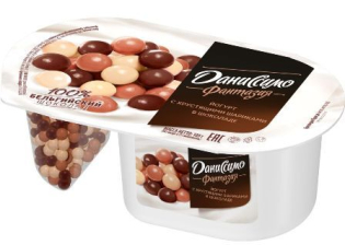 Даниссимо йогурт 105гр 1/12шт Фантазия Хрустящие шарики 6,9%