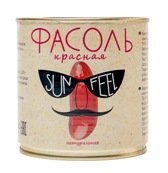 Фасоль красная ж/б 400гр(220гр) 1/12шт SunFeel РФ