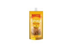 Горчица Русская острая дой-пак 140гр 1/18шт Махеев РФ