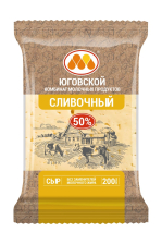 Сливочный сыр 50% флоупак 200гр 1/10шт ЮКПМ РФ
