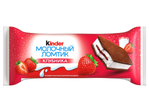 Киндер Молочный ломтик Клубника 23,5% 28гр (20шт)