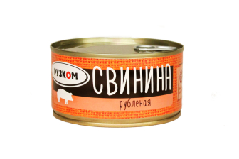 Свинина рубленая с/к ж/б 325гр 1/12шт Рузком)
