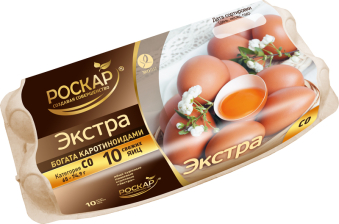 Яйцо С0 ЭКСТРА фас РОСКАР 10шт