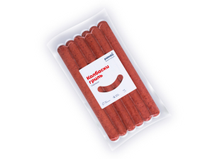 Колбаски Гриль Говяжьи зам в/у 560гр (80 гр/шт) 1/10шт Рамай МПК Обнинский