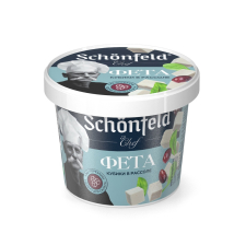 Фета сыр рассольный (кубики) НАК 45% 1/6шт 350гр Schonfeld