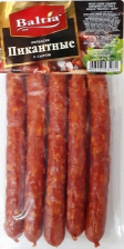Колбаски Пикантные с сыром полукопченые Балтия 250гр