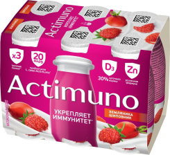 Актимуно 95гр (6шт) Земляника/Шиповник 1,5%