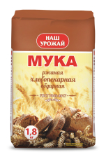 Мука ржаная 1,8кг 1/6шт Наш Урожай