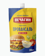 Майонез Провансаль 67% д/пак 200мл 1/22шт Печагин