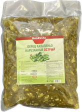 Перец халапеньо нарез острый 1200гр (1100гр) 1/12шт Don Festa Египет