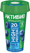 АктиБио питьевая 190гр 1/6шт голубика  высокобелков