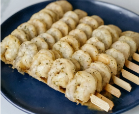 Креветка Ваннамей на шпажке очищ 31/40шт ~500гр