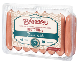 Сосиски Восточные Халяль Вязанка п/а в/у 330гр Стародворье